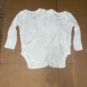 Honest White Long Sleeve Baby Bodysuit Set